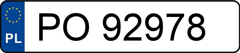 Numer rejestracyjny PO 92978 posiada DAEWOO LEGANZA - PO92978