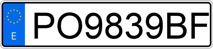 Numer rejestracyjny PO9839BF posiada PEUGEOT 106