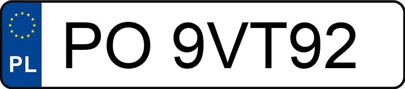 Numer rejestracyjny PO 9VT92 posiada BMW 116I - PO9VT92