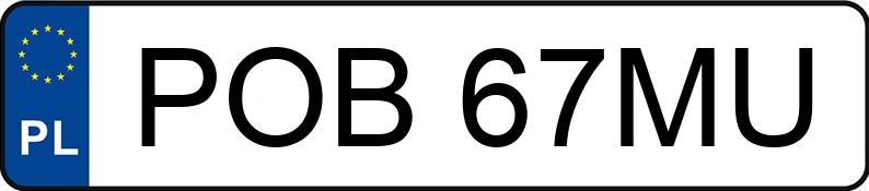 Numer rejestracyjny POB 67MU posiada SUZUKI SWIFT 1.0 KAT - POB67MU