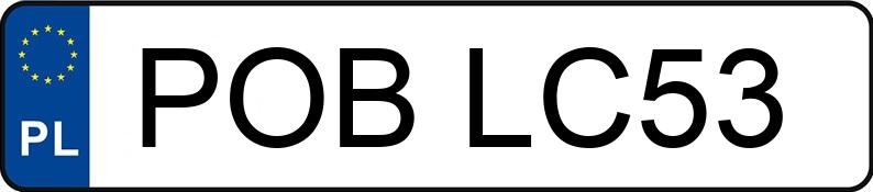 Numer rejestracyjny POB LC53 posiada TOYOTA YARIS 1.0 - POBLC53