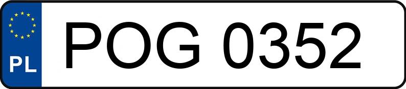 Numer rejestracyjny POG 0352 posiada TRABANT 601 0.6 S - POG0352 Numer rejestracyjny POG 0352 posiada TRABANT 601 0.6 S - POG0352