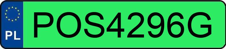 Numer rejestracyjny POS 4296G posiada PORSCHE Taycan MR`19 Turbo 80kWh - POS4296G