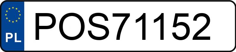Numer rejestracyjny POS 71152 posiada SAM - - POS71152 Numer rejestracyjny POS 71152 posiada SAM - - POS71152