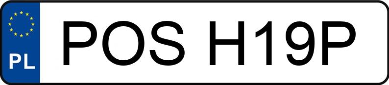 Numer rejestracyjny POS H19P posiada DERBI SENDA R - POSH19P Numer rejestracyjny POS H19P posiada DERBI SENDA R - POSH19P
