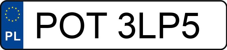 Numer rejestracyjny POT 3LP5 posiada VOLKSWAGEN GOLF - POT3LP5