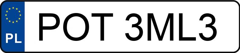 Numer rejestracyjny POT 3ML3 posiada BMW 530 Touring Diesel DPF MR`07 E4 E61 X - POT3ML3