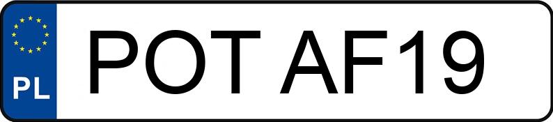 Numer rejestracyjny POT AF19 posiada RENAULT CAPTUR - POTAF19