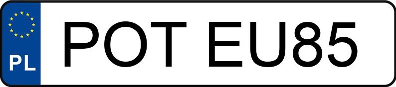 Numer rejestracyjny POT EU85 posiada BMW X3 - POTEU85