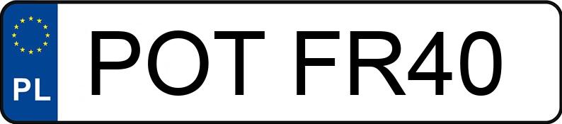 Numer rejestracyjny POT FR40 posiada AUDI A6 - POTFR40