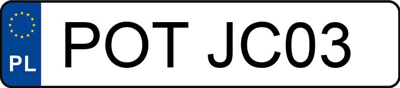 Numer rejestracyjny POT JC03 posiada AUDI A3 1.6 FSI MR`06 E4 8P Ambiente - POTJC03 Numer rejestracyjny POT JC03 posiada AUDI A3 1.6 FSI MR`06 E4 8P Ambiente - POTJC03