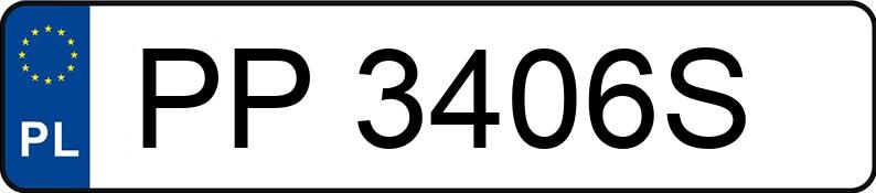 Numer rejestracyjny PP 3406S posiada TOYOTA YARIS - PP3406S