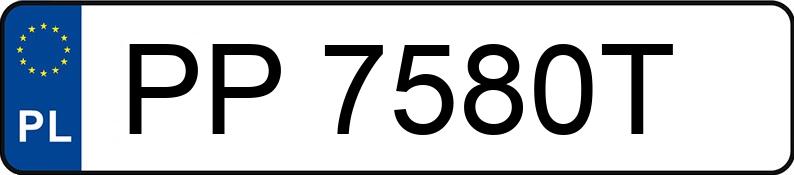 Numer rejestracyjny PP 7580T posiada VOLKSWAGEN GOLF - PP7580T