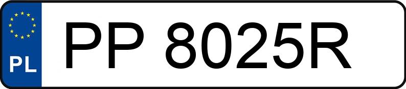 Numer rejestracyjny PP 8025R posiada HONDA JAZZ - PP8025R