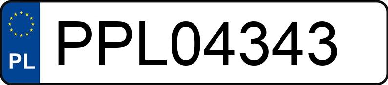 Numer rejestracyjny PPL 04343 posiada PEUGEOT 206 - PPL04343