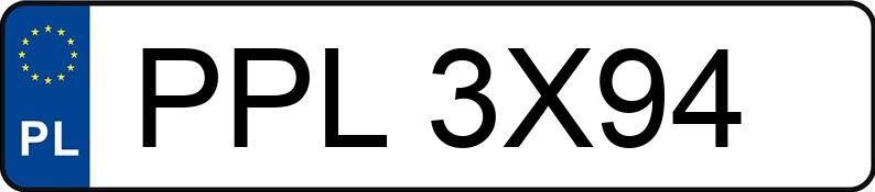Numer rejestracyjny PPL 3X94 posiada AUDI A3 1.9 TDi Kat. MR`96 8L Ambiente - PPL3X94 Numer rejestracyjny PPL 3X94 posiada AUDI A3 1.9 TDi Kat. MR`96 8L Ambiente - PPL3X94