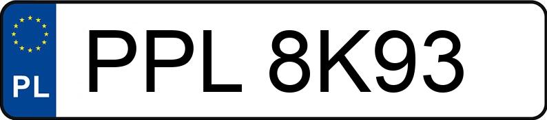Numer rejestracyjny PPL 8K93 posiada RENAULT MASTER - PPL8K93