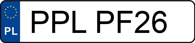 Numer rejestracyjny PPL PF26 posiada RENAULT MASTER - PPLPF26