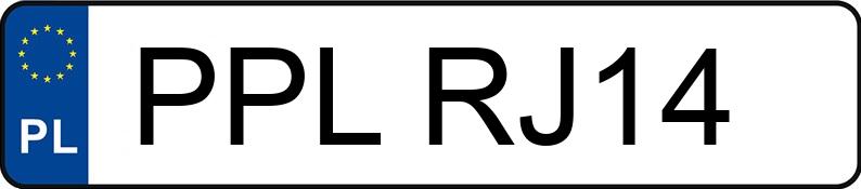 Numer rejestracyjny PPL RJ14 posiada AUDI 80 - PPLRJ14