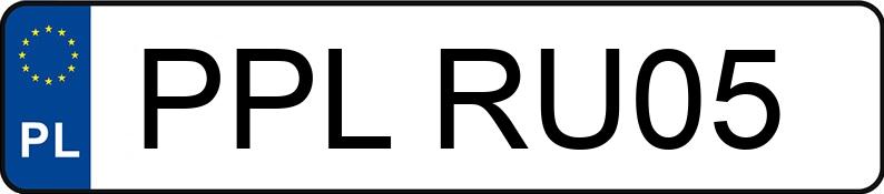 Numer rejestracyjny PPL RU05 posiada KIA Sportage 1.7 CRDi MR`10 E5 S - PPLRU05