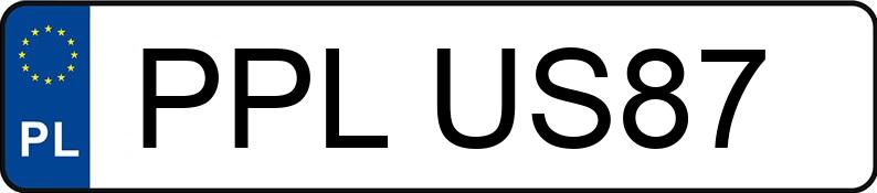 Numer rejestracyjny PPL US87 posiada BMW 320 2.0 D - PPLUS87