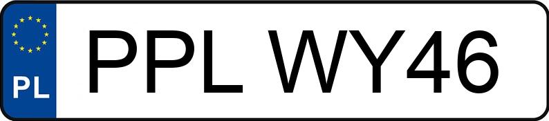 Numer rejestracyjny PPL WY46 posiada OPEL VECTRA - PPLWY46 Numer rejestracyjny PPL WY46 posiada OPEL VECTRA - PPLWY46