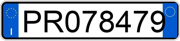 Numer rejestracyjny PR078479 posiada PIAGGIO VESPA