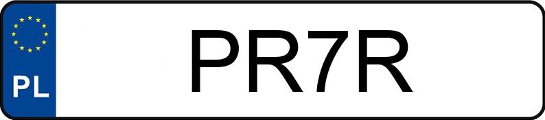 Numer rejestracyjny PR 7R posiada CHEVROLET CORVETTE - PR7R