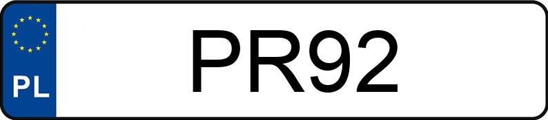 Numer rejestracyjny PR 92 posiada DODGE Grand Caravan 3.6 Kat. MR`11 SXT Aut. - PR92