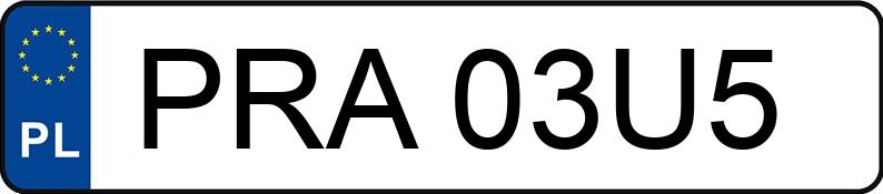 Numer rejestracyjny PRA 03U5 posiada SKODA YETI 5L - PRA03U5 Numer rejestracyjny PRA 03U5 posiada SKODA YETI 5L - PRA03U5