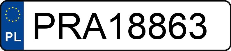 Numer rejestracyjny PRA 18863 posiada AUDI A7 - PRA18863