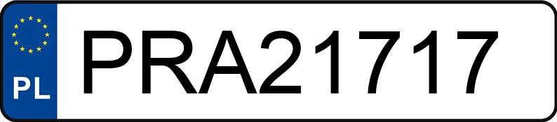 Numer rejestracyjny PRA 21717 posiada KIA SPORTAGE - PRA21717