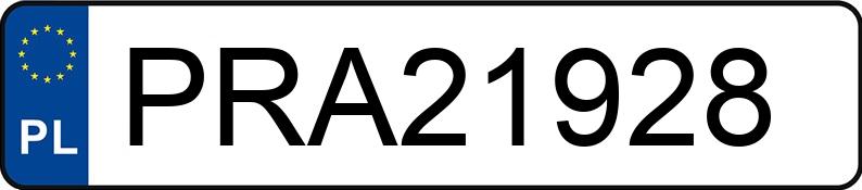 Numer rejestracyjny PRA 21928 posiada BMW 525 Diesel DPF MR`07 E4 E60 - PRA21928