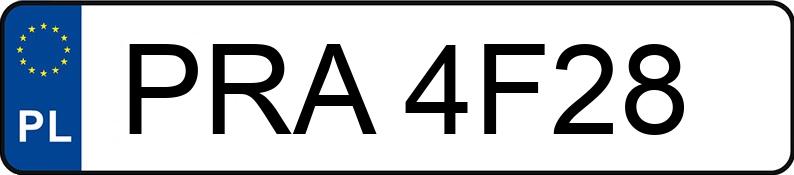 Numer rejestracyjny PRA 4F28 posiada AUDI A6 - PRA4F28