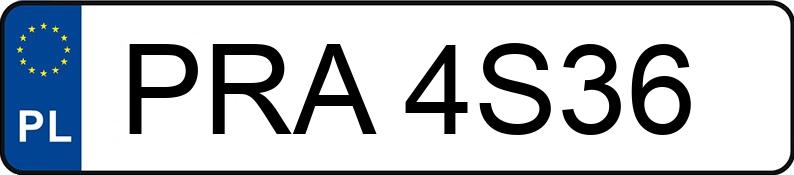 Numer rejestracyjny PRA 4S36 posiada FIAT PUNTO 1.2 KAT - PRA4S36