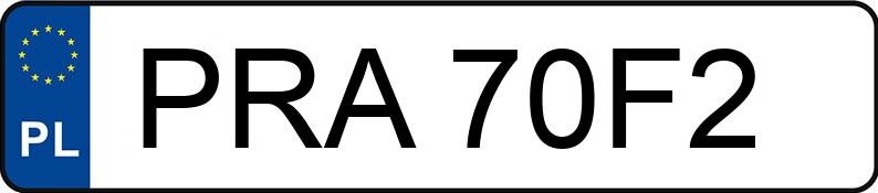Numer rejestracyjny PRA 70F2 posiada MAZDA 5 - 2.0 MR`05 E4 Top - PRA70F2