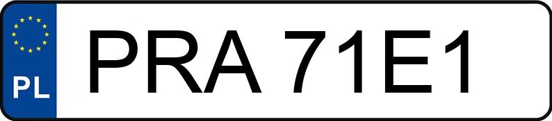 Numer rejestracyjny PRA 71E1 posiada FIAT PANDA - PRA71E1