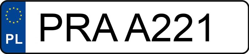 Numer rejestracyjny PRA A221 posiada MERCEDES-BENZ  - PRAA221