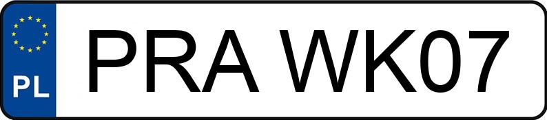 Numer rejestracyjny PRA WK07 posiada PEUGEOT 307 - PRAWK07