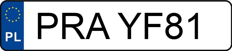 Numer rejestracyjny PRA YF81 posiada SEAT LEON 1.6 KAT - PRAYF81 Numer rejestracyjny PRA YF81 posiada SEAT LEON 1.6 KAT - PRAYF81