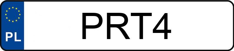 Numer rejestracyjny PRT 4 posiada PONTIAC Grand Am 3.4 GT Aut. - PRT4