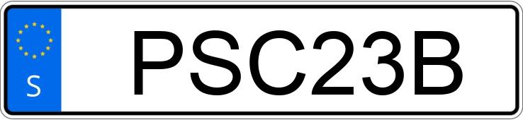 Numer rejestracyjny PSC23B posiada Volvo V60