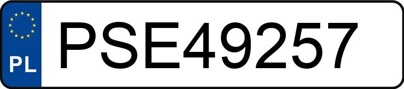 Numer rejestracyjny PSE 49257 posiada HONDA CIVIC - PSE49257