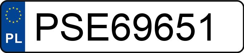 Numer rejestracyjny PSE 69651 posiada AUDI 80 - PSE69651