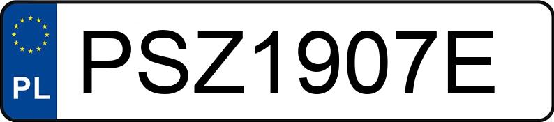 Numer rejestracyjny PSZ 1907E posiada BMW 316 Diesel DPF MR`04 E4 E90 316 Diesel DPF MR`04 E4 E90 - PSZ1907E