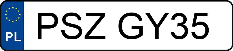 Il numero di registrazione PSZ GY35 ha SUZUKI NakedBike od250 do600 ccm GS 450 E - PSZGY35