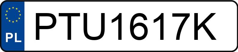 Numer rejestracyjny PTU 1617K posiada RENAULT KANGOO - PTU1617K Numer rejestracyjny PTU 1617K posiada RENAULT KANGOO - PTU1617K