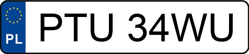 Numer rejestracyjny PTU 34WU posiada FIAT Croma 1.9 16V JTDM-jet MR`05 E4 Dynamic - PTU34WU