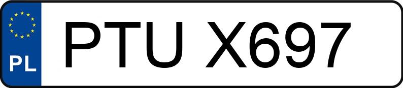 Numer rejestracyjny PTU X697 posiada BMW 320 - PTUX697