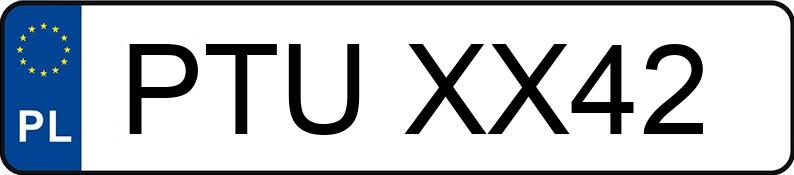 Numer rejestracyjny PTU XX42 posiada RENAULT CLIO - PTUXX42